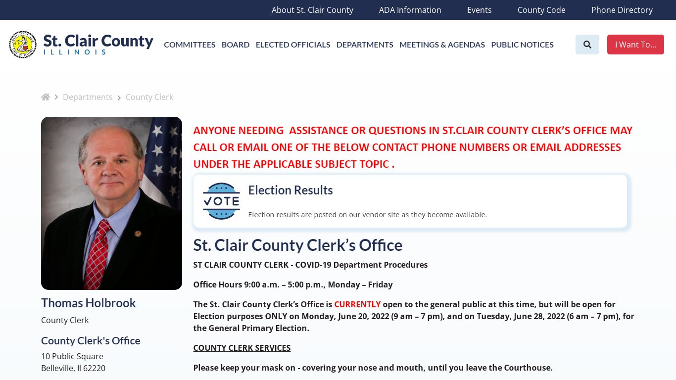 County Clerk | Departments | St. Clair - St. Clair County Illinois